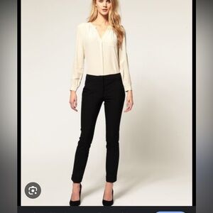 Top blouse shirt collar ruffle size M beige NEW silk